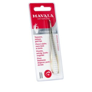Oblique gold tip tweezer