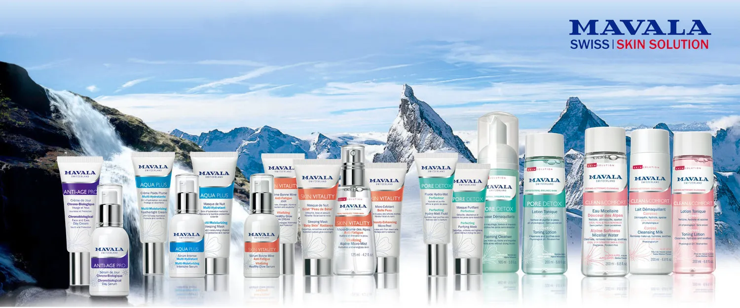 MAVALA Swiss skincare collections